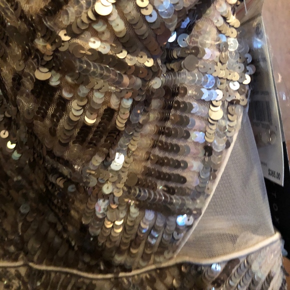 Aidan Mattox Grid Sequined Halter Cocktail Dress-6 - Picture 6 of 9